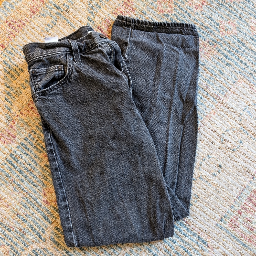 Levi baggy dad black jeans size 25